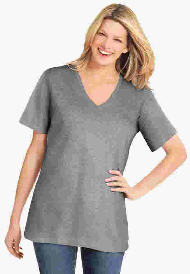 Perfect Short-Sleeve V-Neck Tee image number 0