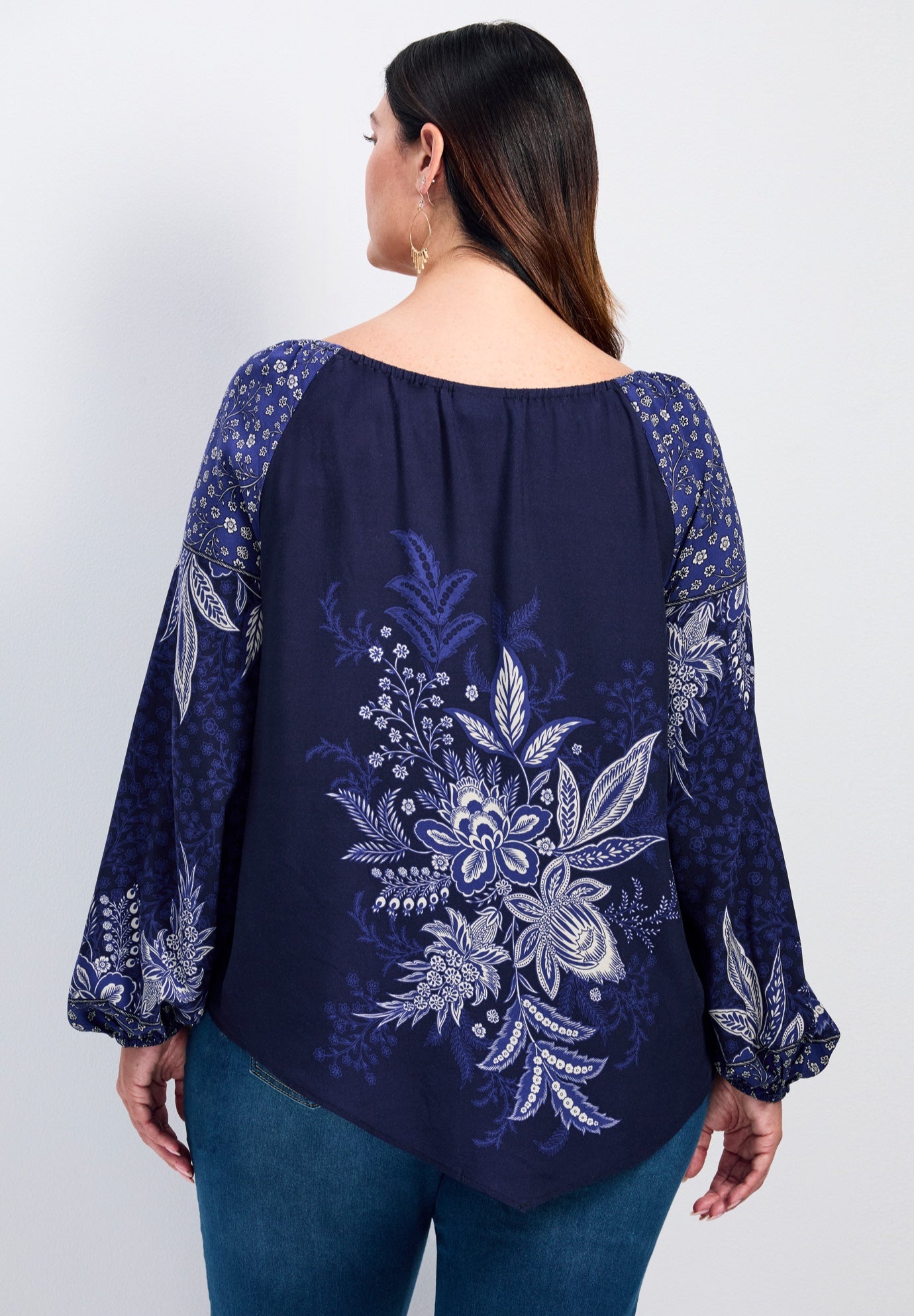 Nichola Scarf Print Top image number 1