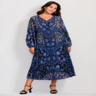 Harmony Twist Front Pleated Dress image number null