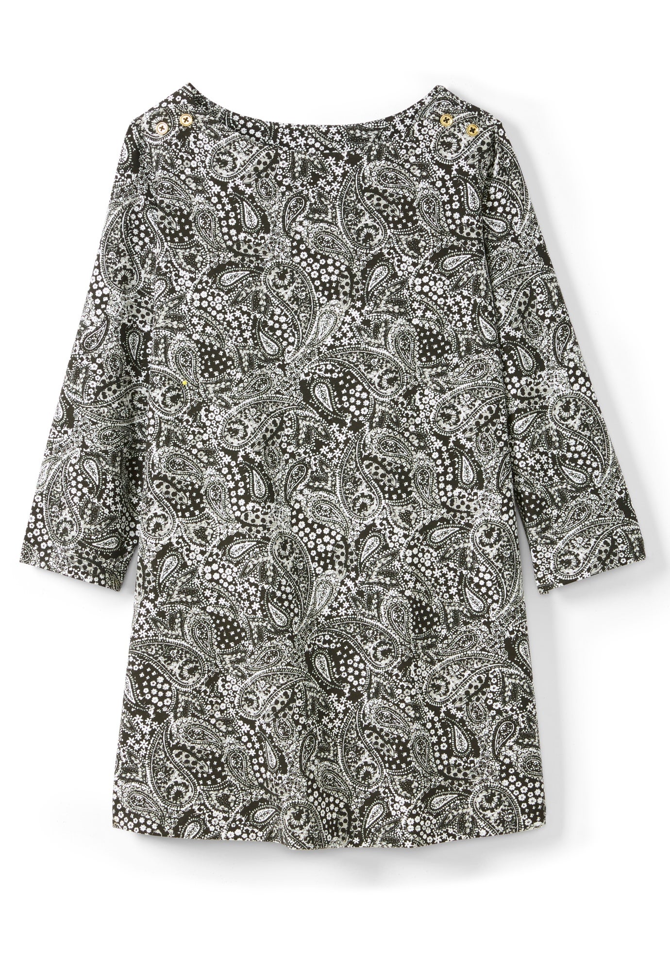 Stretch Cotton Boatneck Tunic image number 1