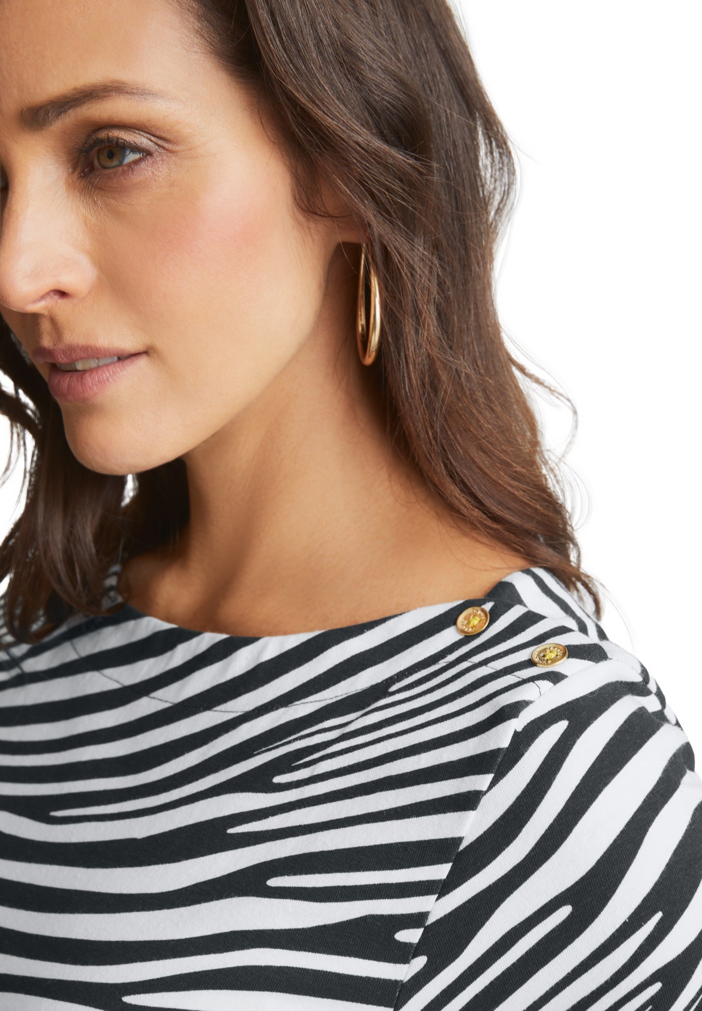 Stretch Cotton Boatneck Tunic image number 3