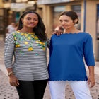 Stretch Cotton Boatneck Tunic image number null