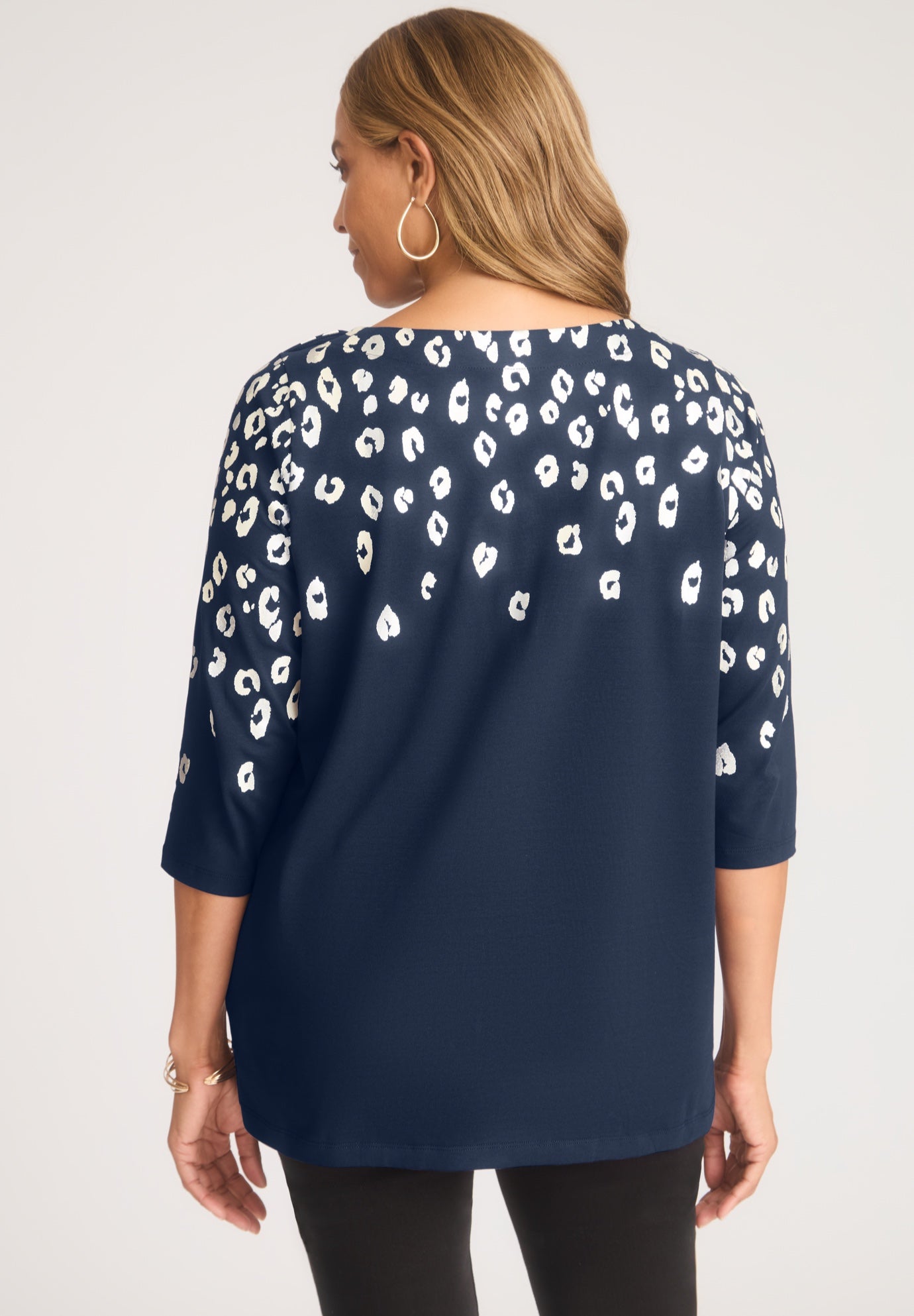 Stretch Cotton Boatneck Tunic image number 2