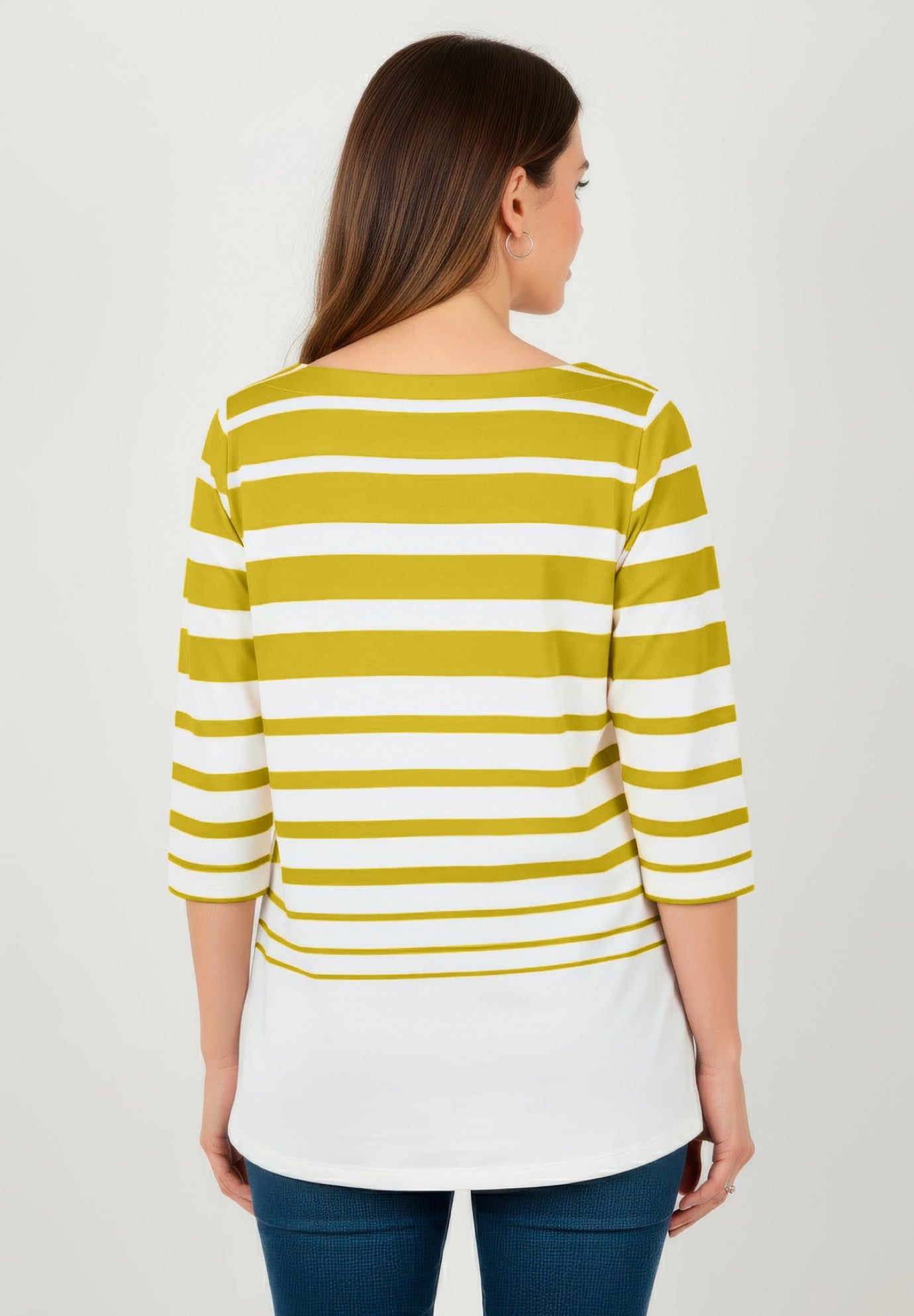 Stretch Cotton Boatneck Tunic image number 1