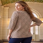 Stretch Cotton Boatneck Tunic image number null