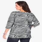Stretch Cotton Boatneck Tunic image number null