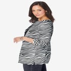 Stretch Cotton Boatneck Tunic image number null