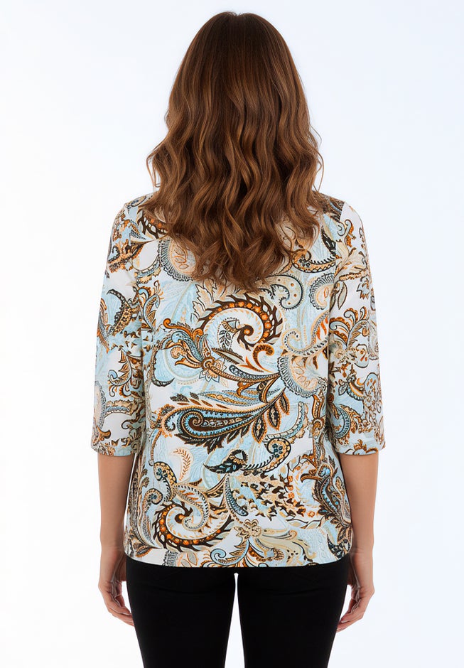 Stretch Cotton Boatneck Tunic image number 3