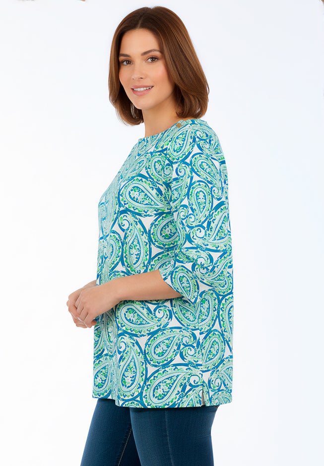 Stretch Cotton Boatneck Tunic image number 2