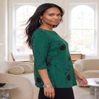 Stretch Cotton Boatneck Tunic image number 2