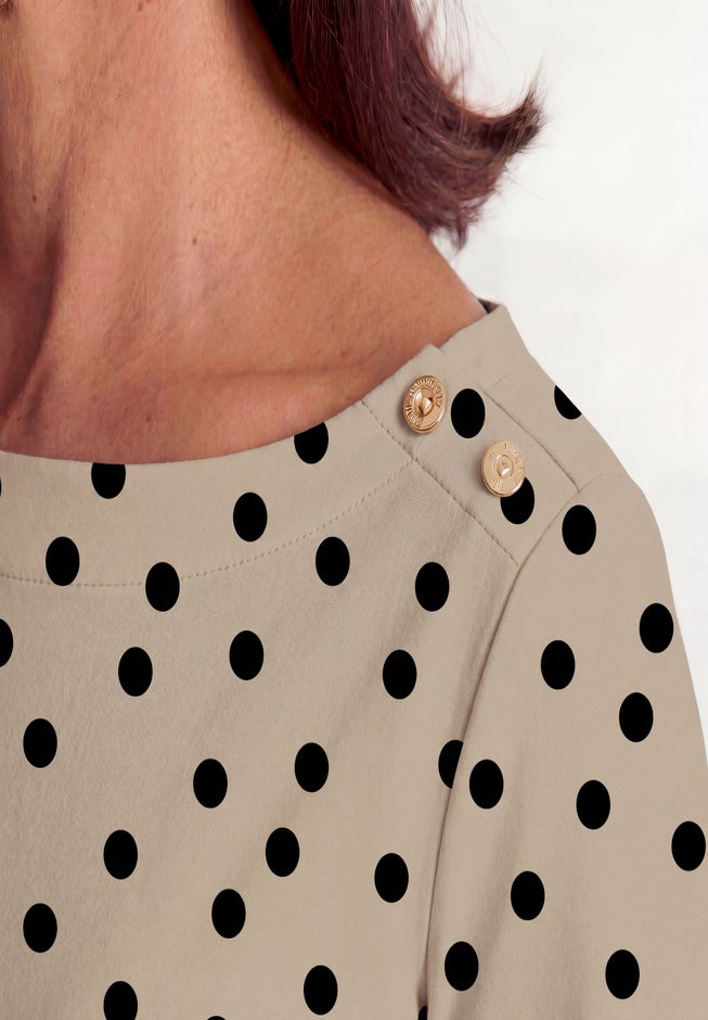 Stretch Cotton Boatneck Tunic image number 1