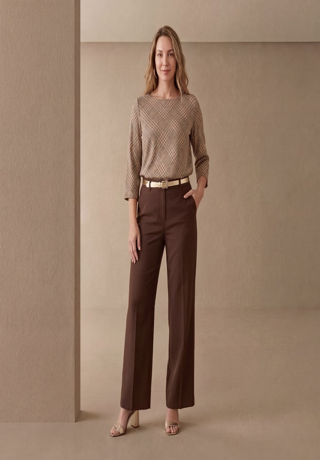 Stretch Cotton Boatneck Tunic image number 1