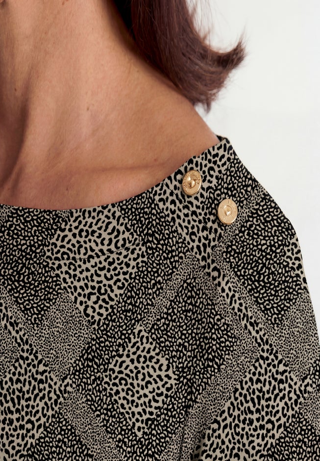 Stretch Cotton Boatneck Tunic image number 3