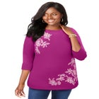 Stretch Cotton Boatneck Tunic image number null