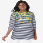 Stretch Cotton Boatneck Tunic image number null