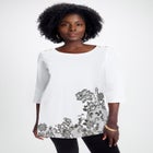 Stretch Cotton Boatneck Tunic image number null