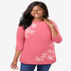 Stretch Cotton Boatneck Tunic image number null