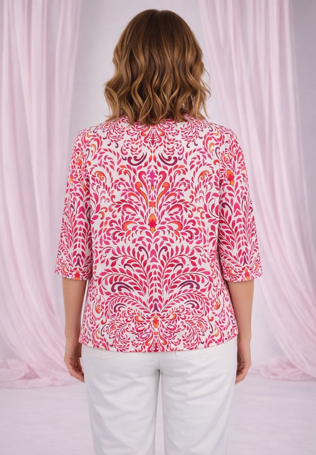 Stretch Cotton Boatneck Tunic image number 1