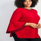 Ivana Contrast Bell Sleeve Top image number 1