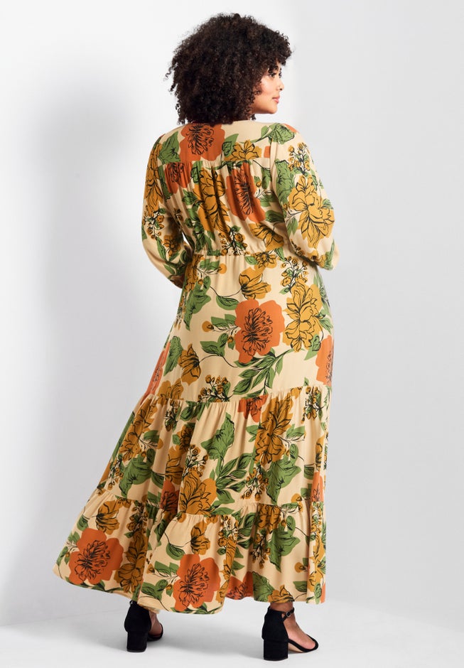Second Nature Blouson Sleeve Maxi Dress image number 1