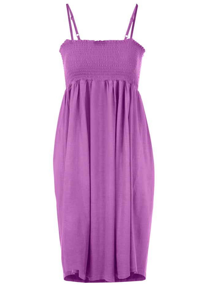 Smocked Bodice Tank Dress image number 4