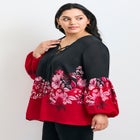 Tamlyn Lace Up Print Top image number null