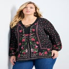 Tamlyn Lace Up Print Top image number null