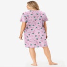 V-NECK SHORT SLEEVE KNEE-LENGTH COTTON SLEEPSHIRT image number null