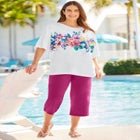 Sport-Knit Pull-On Capri Pants image number null