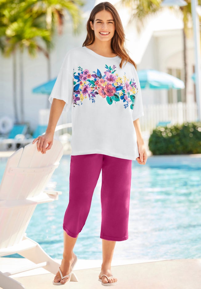 Sport-Knit Pull-On Capri Pants image number 4