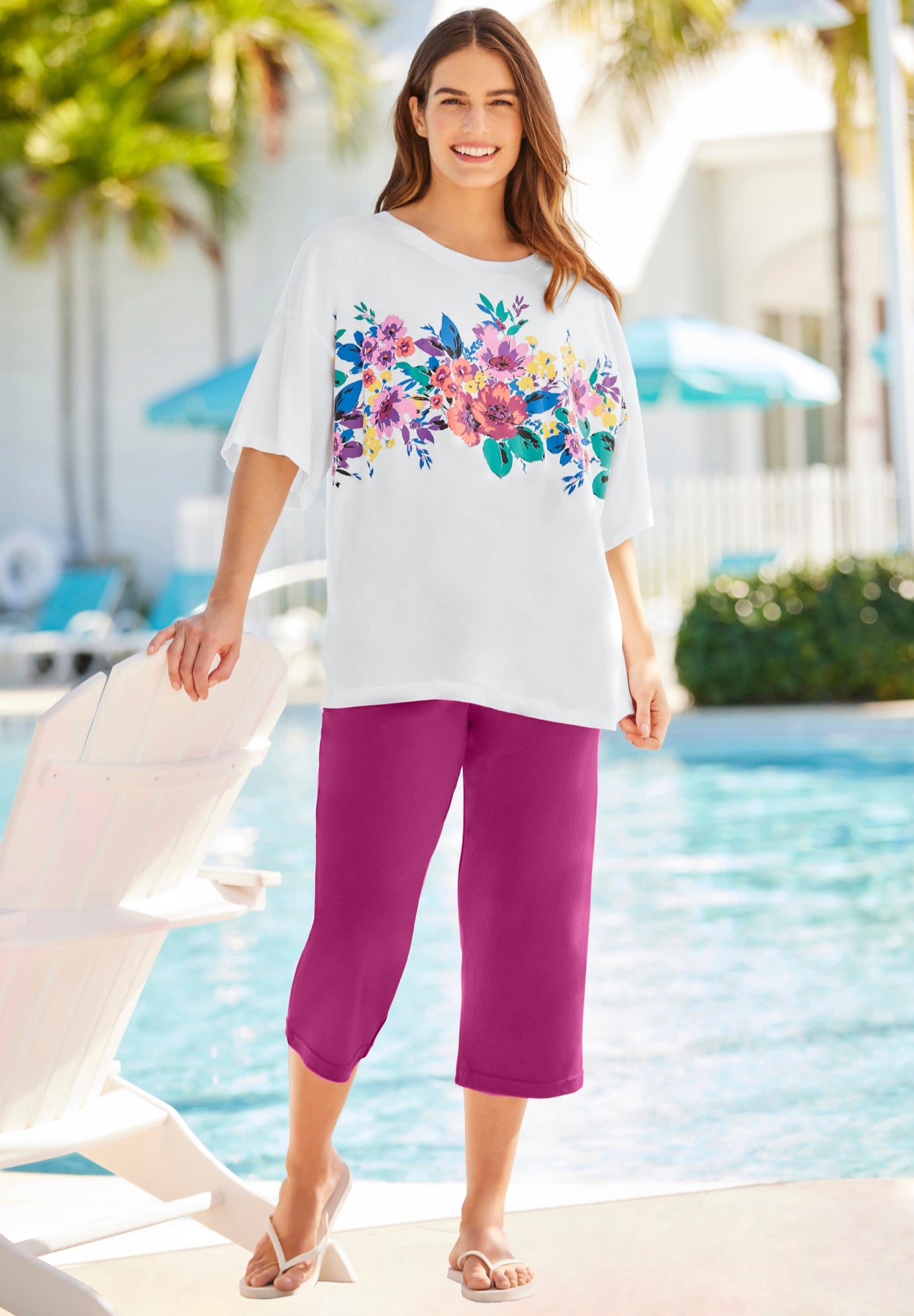 Sport-Knit Pull-On Capri Pants image number 0