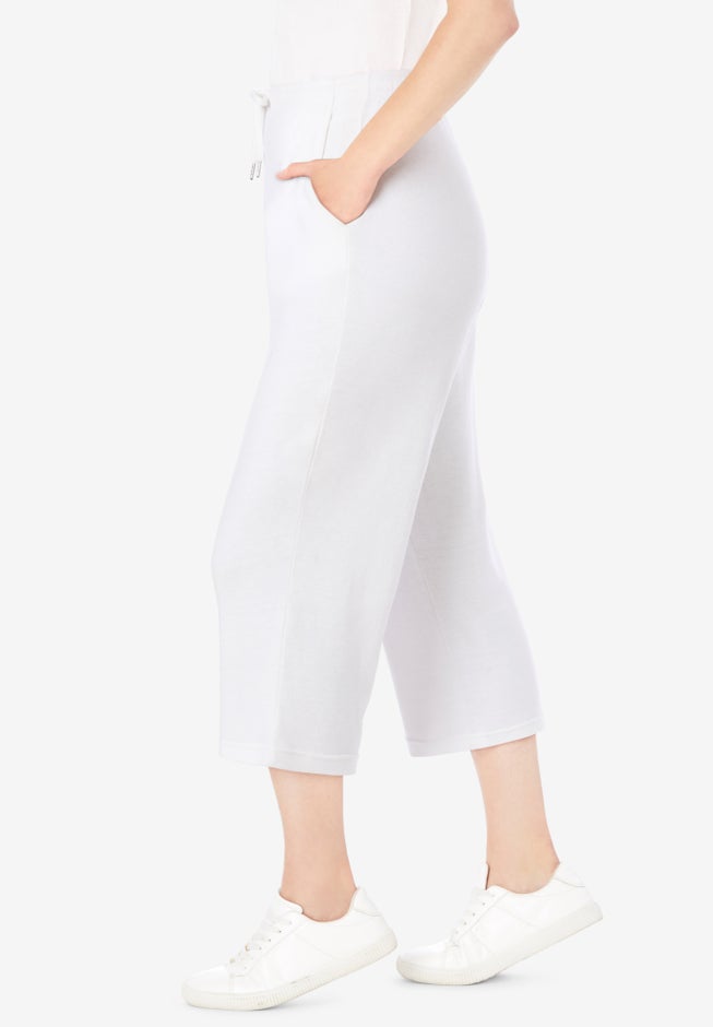 Sport-Knit Pull-On Capri Pants image number 2