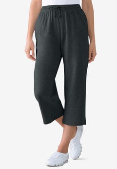 Sport-Knit Pull-On Capri Pants