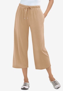 Sport-Knit Pull-On Capri Pants