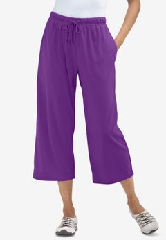 Sport-Knit Pull-On Capri Pants