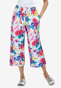 Sport-Knit Pull-On Capri Pants