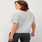 SHORT SLEEVE BOXY PULLOVER SWEATER image number null