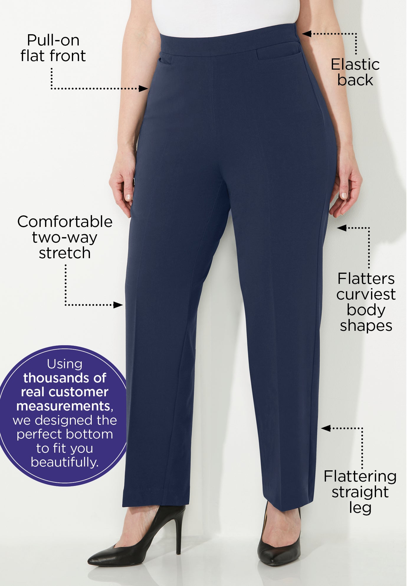 Refined Pull-On Curvy Pant image number 1