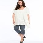 Linen-Blend Hanky Hem Tunic image number null