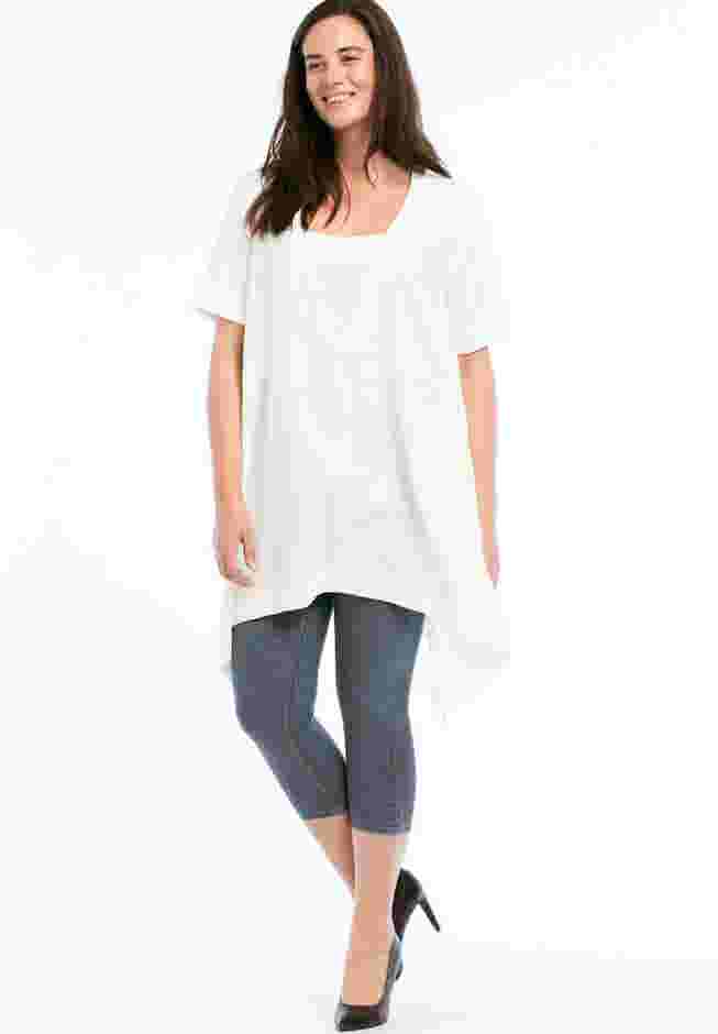 Linen-Blend Hanky Hem Tunic image number 2
