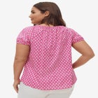 Keyhole Neckline Peasant Blouse image number null