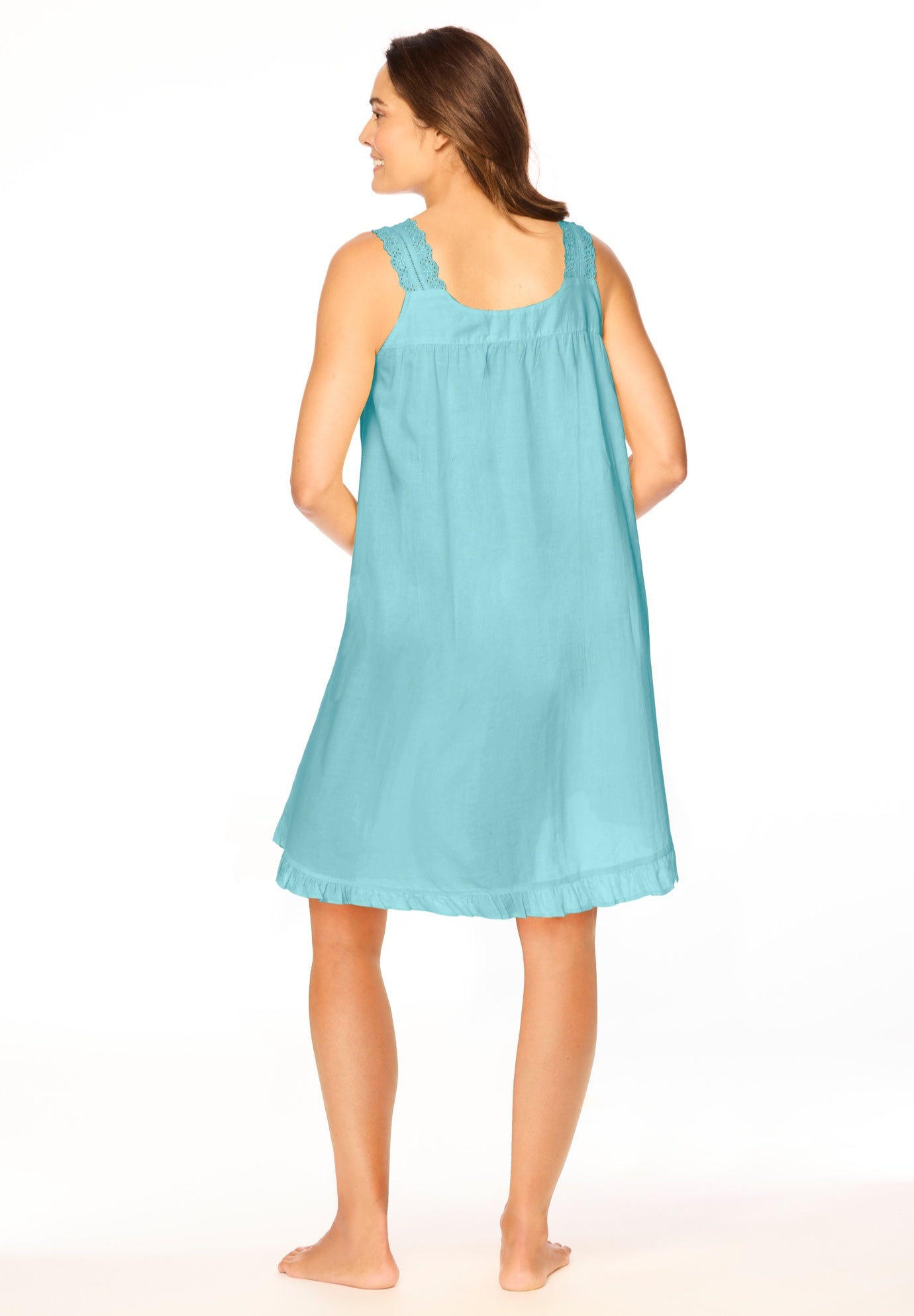 Short Embroidered Nightgown  image number 1