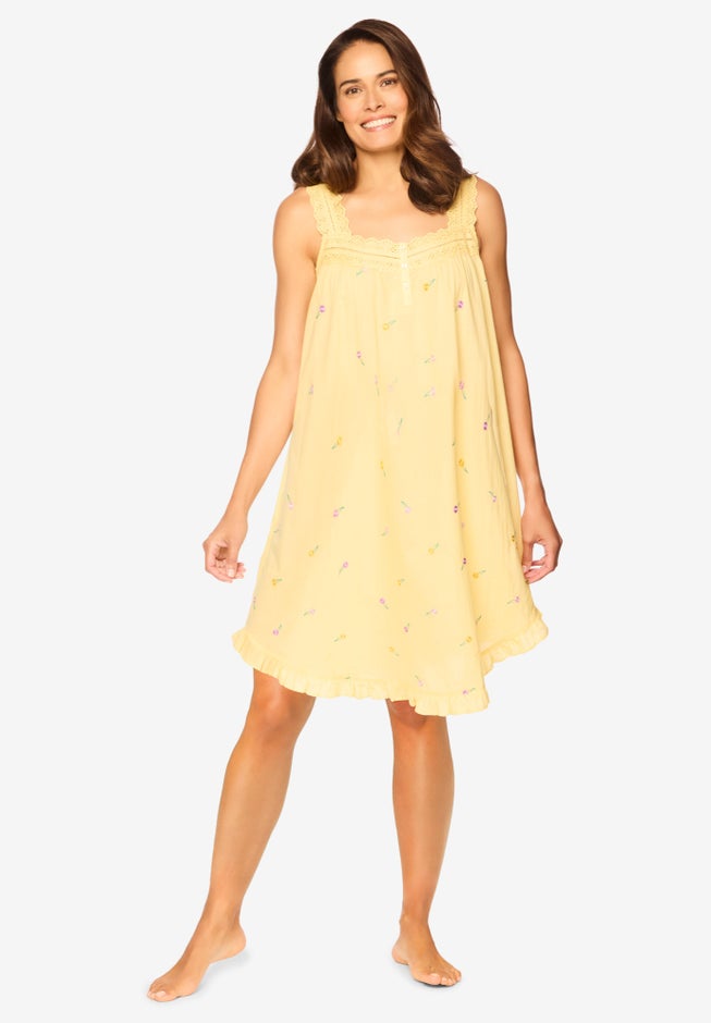 Short Embroidered Nightgown image number null
