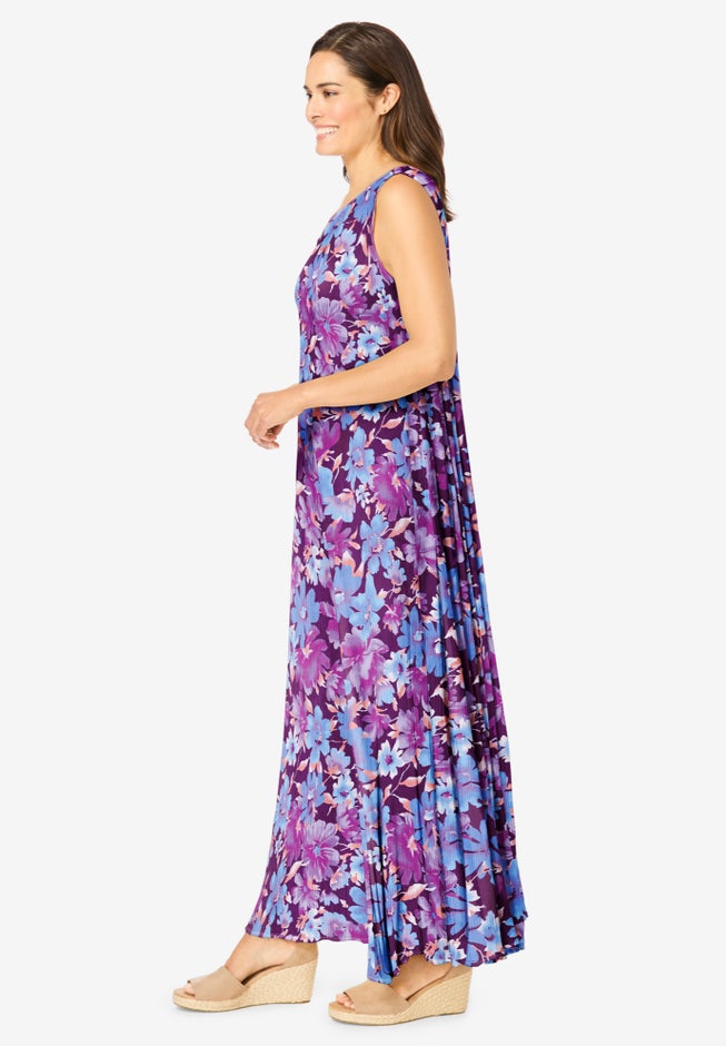 Sleeveless Crinkle Dress image number 2