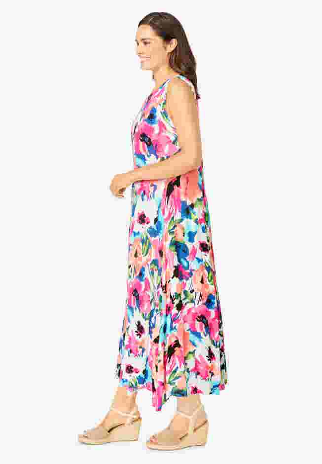Sleeveless Crinkle Dress image number 2