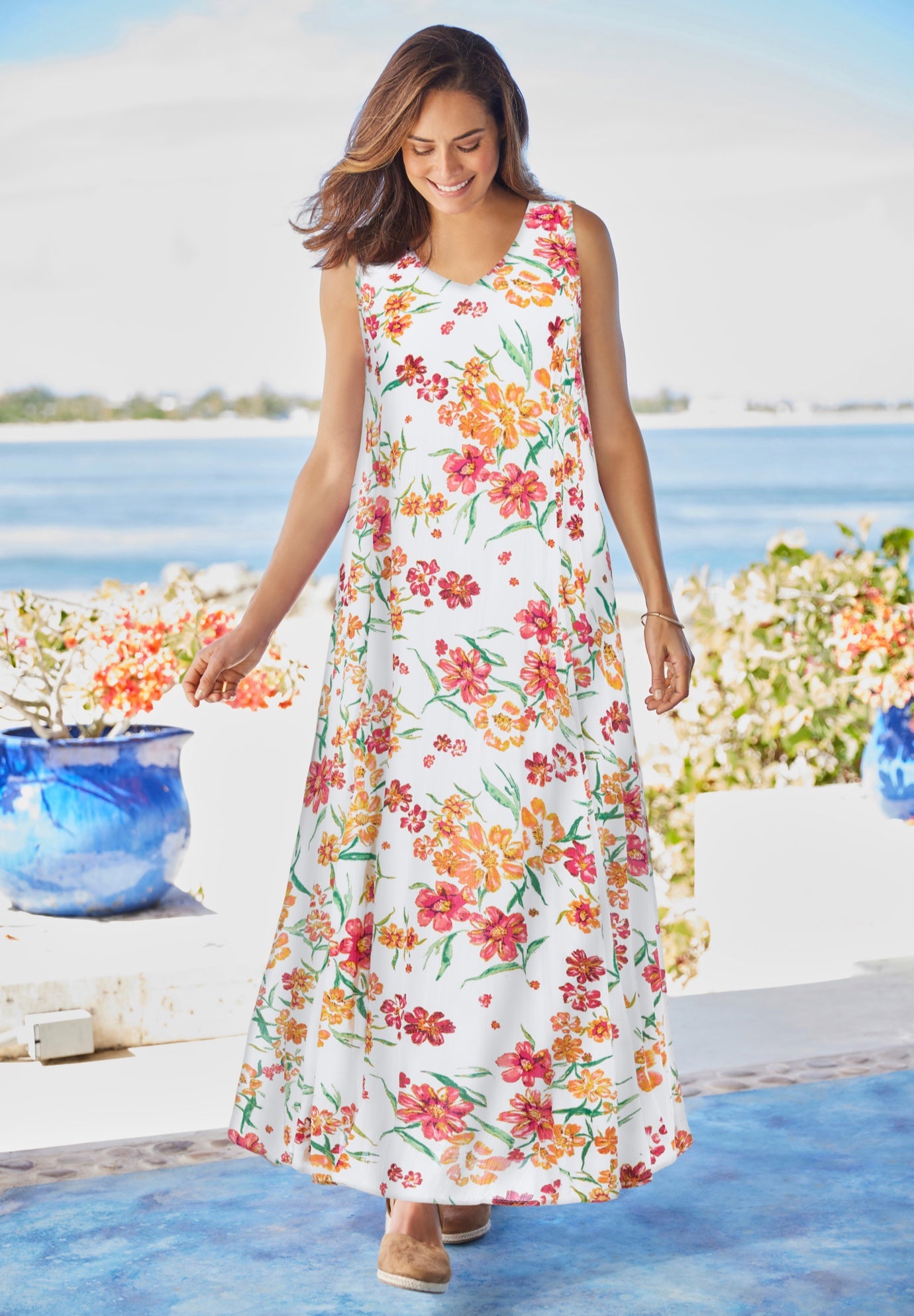 Sleeveless Crinkle Dress image number 0