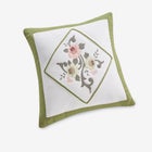 Ava Embroidered Cotton 16" Square Pillow image number null