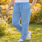 Seersucker Pull-on Elastic-Waist Pants image number null