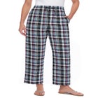 Seersucker Pull-on Elastic-Waist Pants image number null