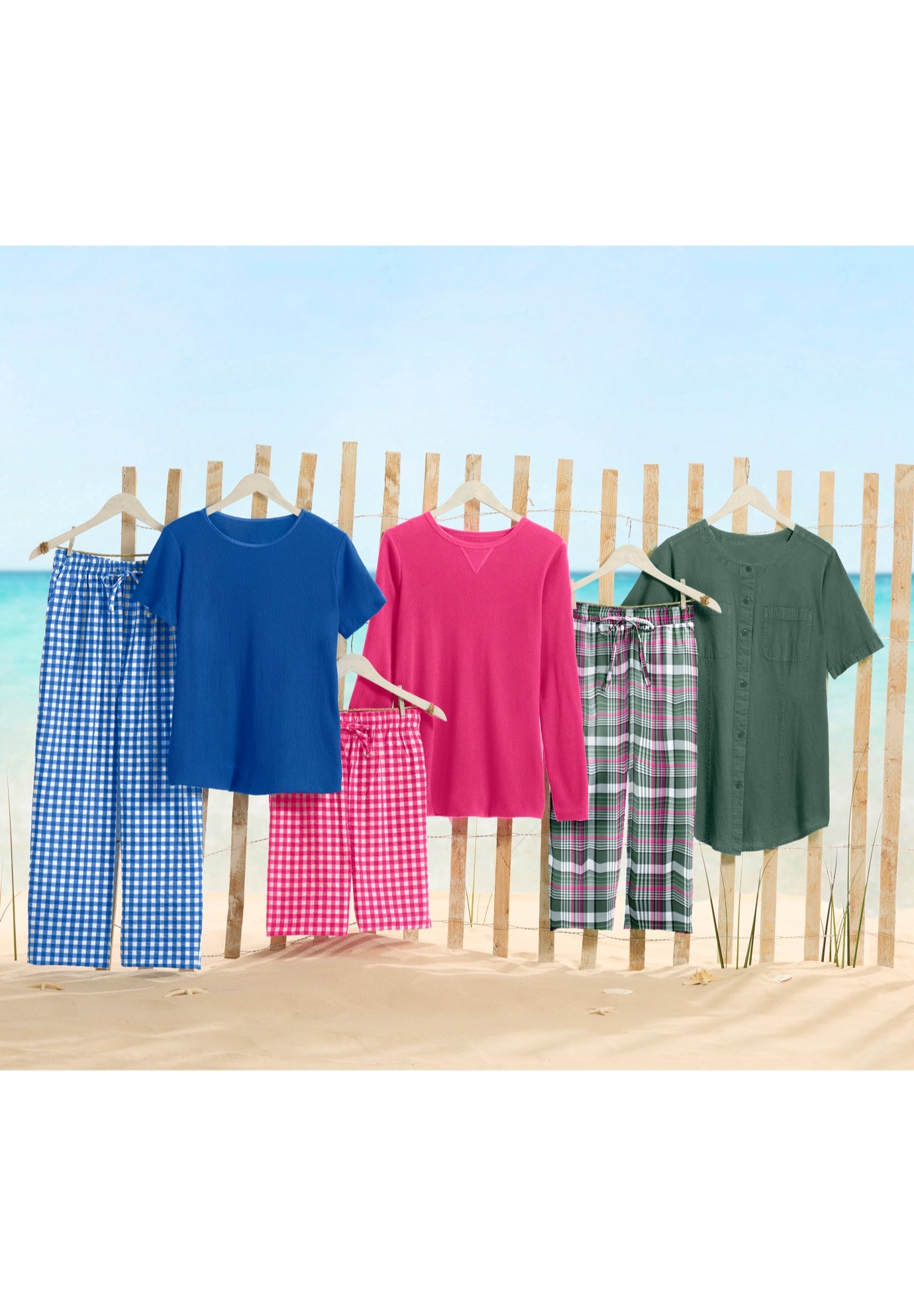 Seersucker Pull-On Elastic-Waist Capri Pants image number 2